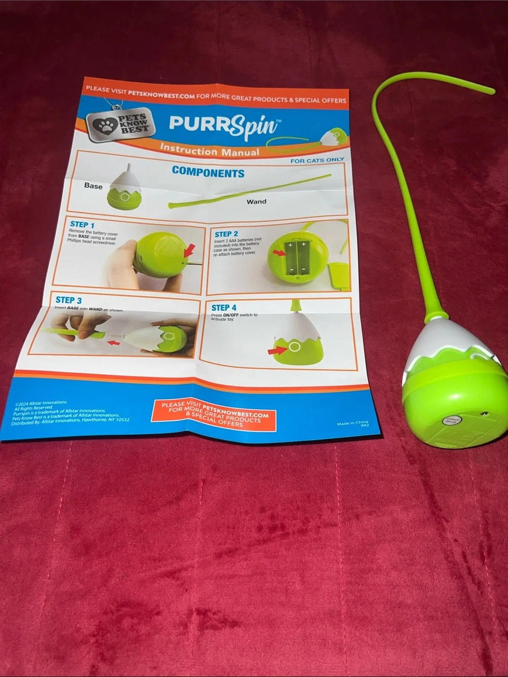 PurrSpin Interactive Cat Toy - New in box.
